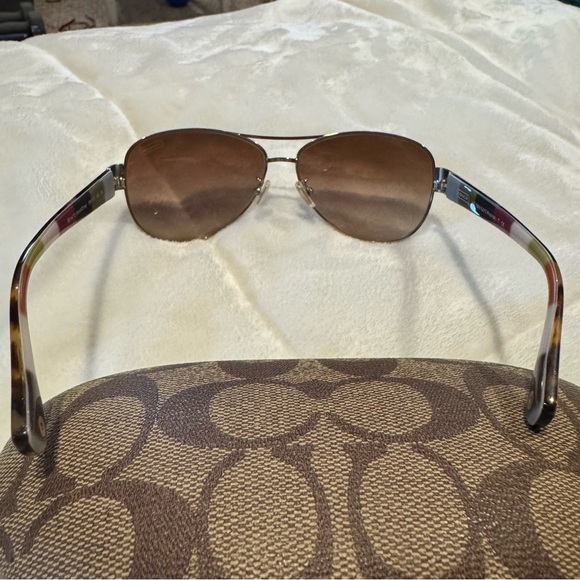 Coach Dark Lenses with Gold Frame Sunglasses - Picture 10 of 10